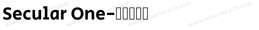 Secular One字体转换